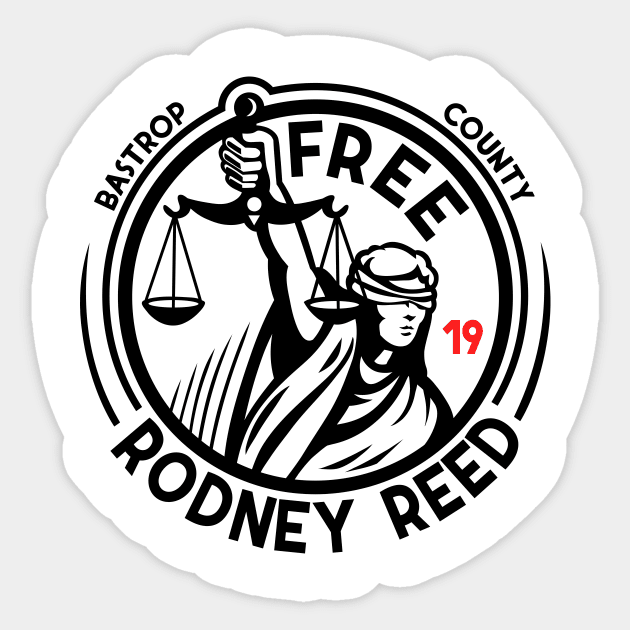 Free Rodney Reed Sticker by Midnight Run Studio